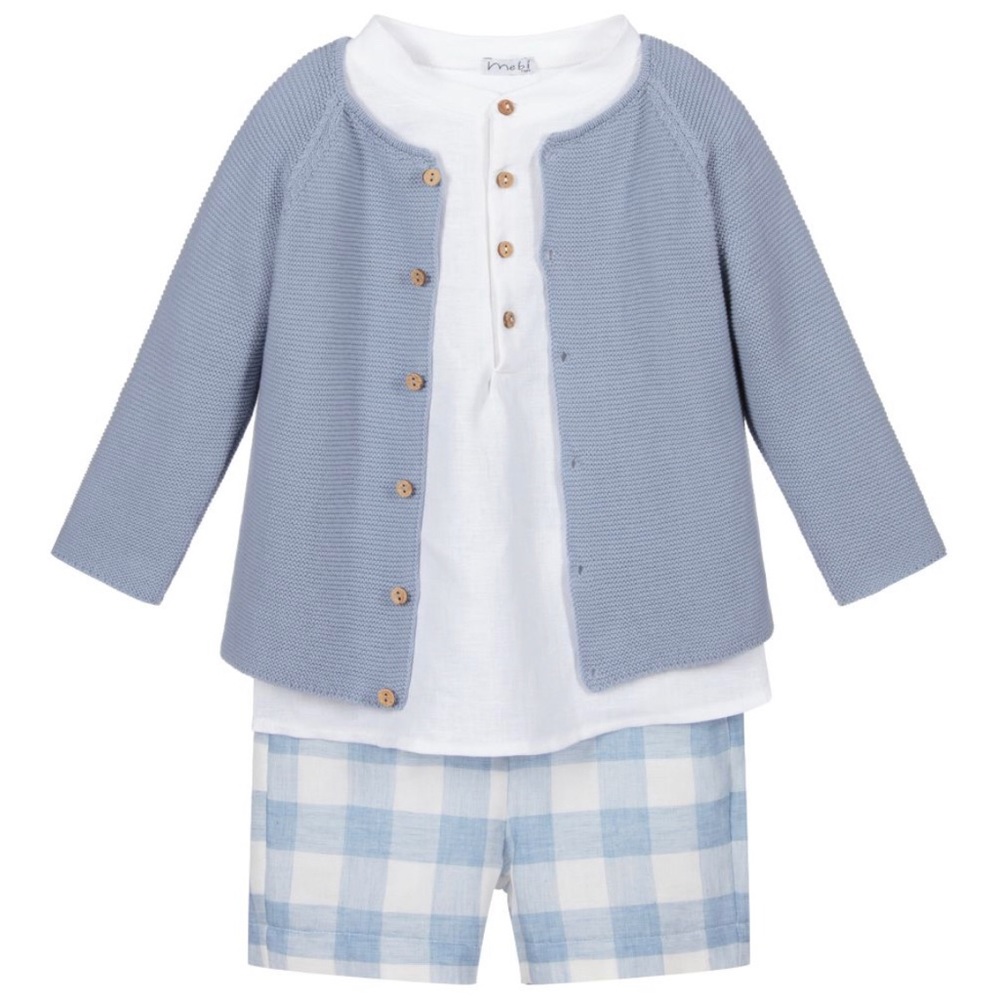 MEBI
3 PIECE LINEN SHORTS SET